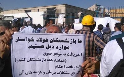 Metallarbeiter demonstrieren