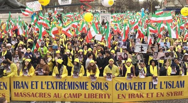 Protest gegen Verhandlungen mit Rohani