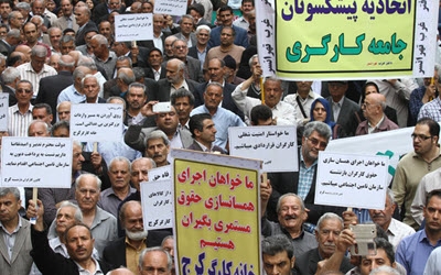 Iranische Arbeiter demonstrieren