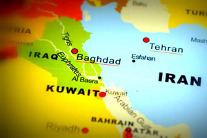 iran iraq map